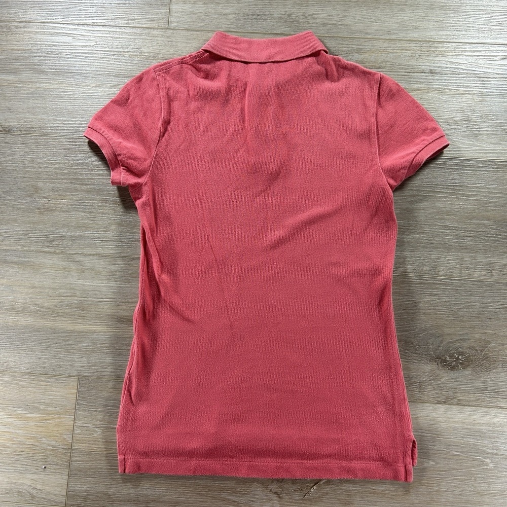 VTG Ralph Lauren Small The Skinny Polo Pink Shirt Pony Preppy Classic - Picture 3 of 8